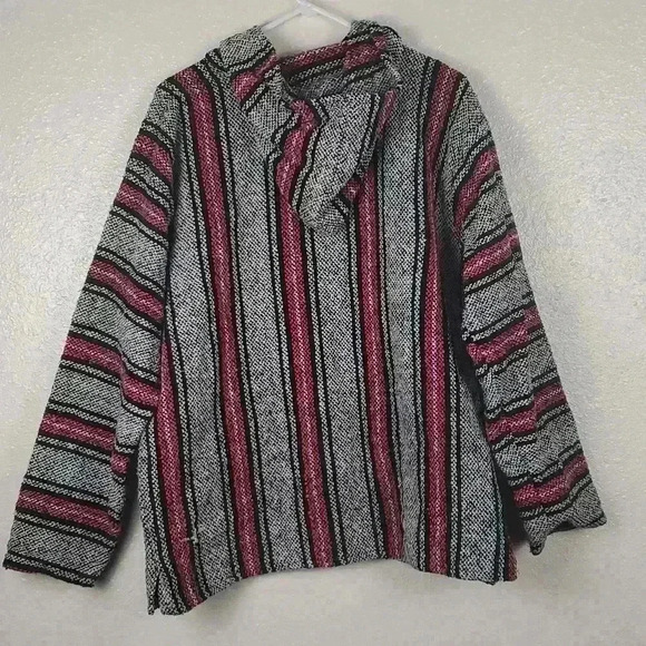 Iguana Jack By Earth Ragz Drug Rug Woven Hoodie - Picture 4 of 9